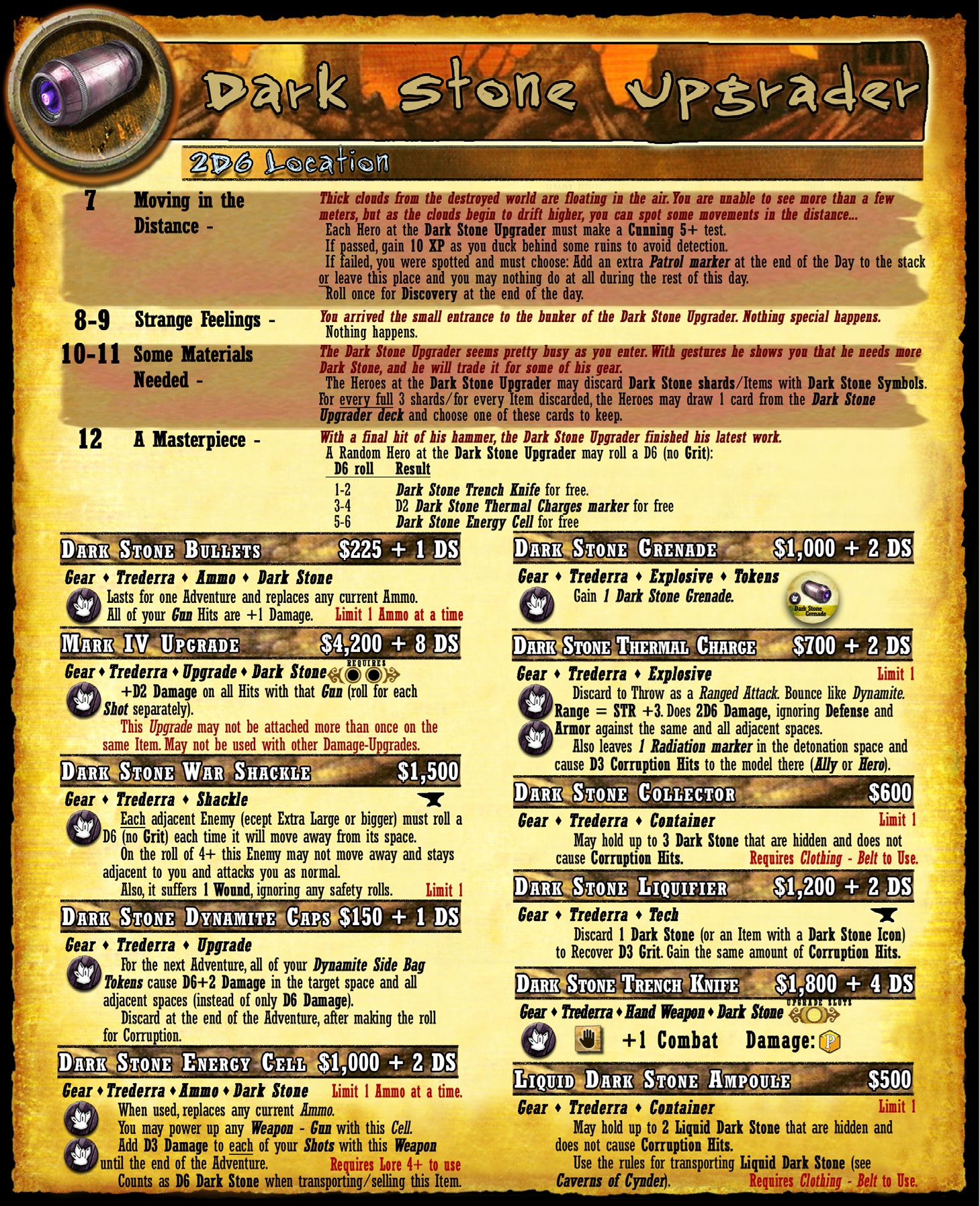 Dark Stone Upgrader